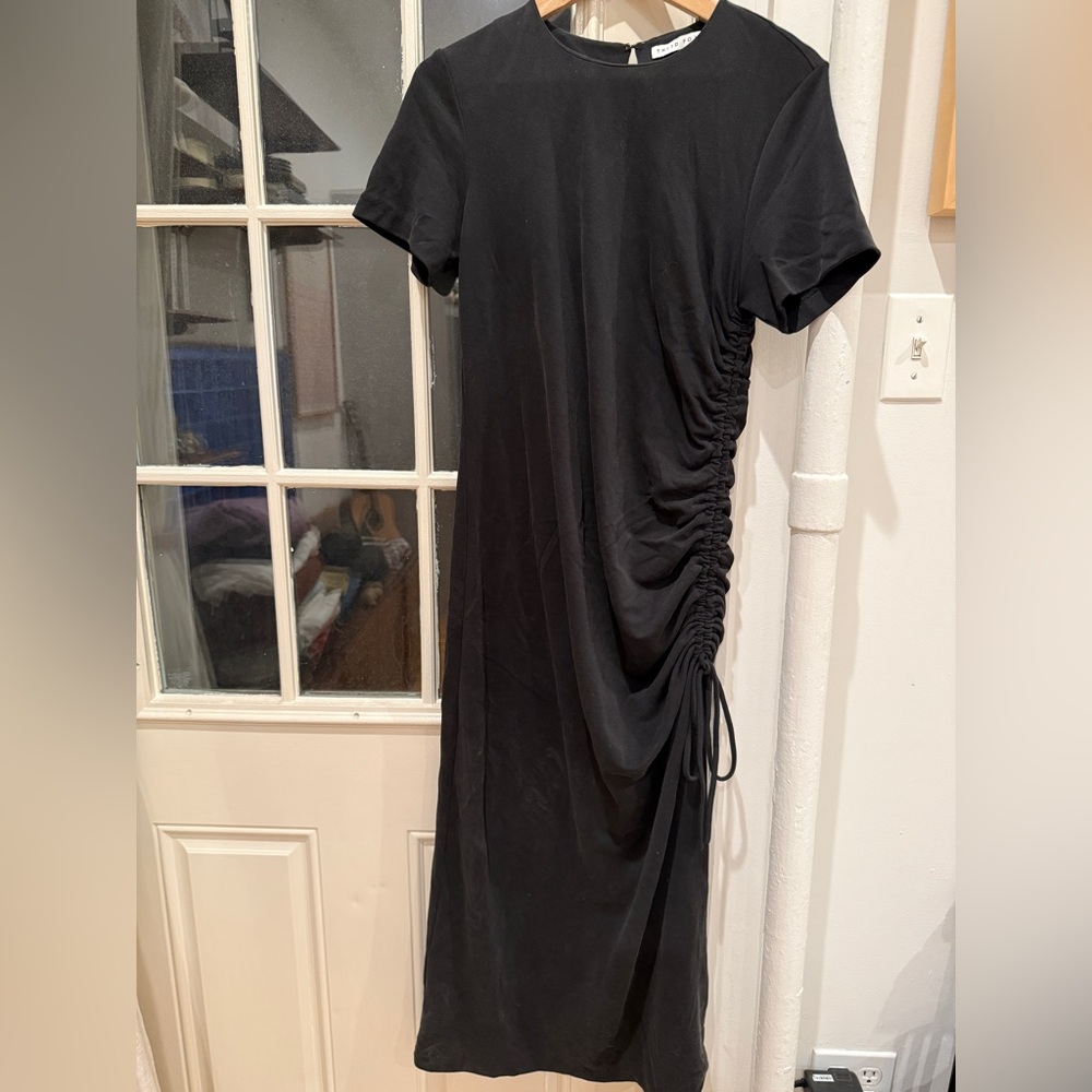 THIRD FORM ruched black dress (S)